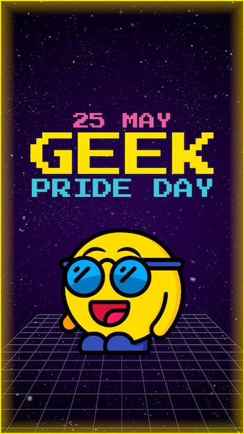 PSD geek pride day post for stories