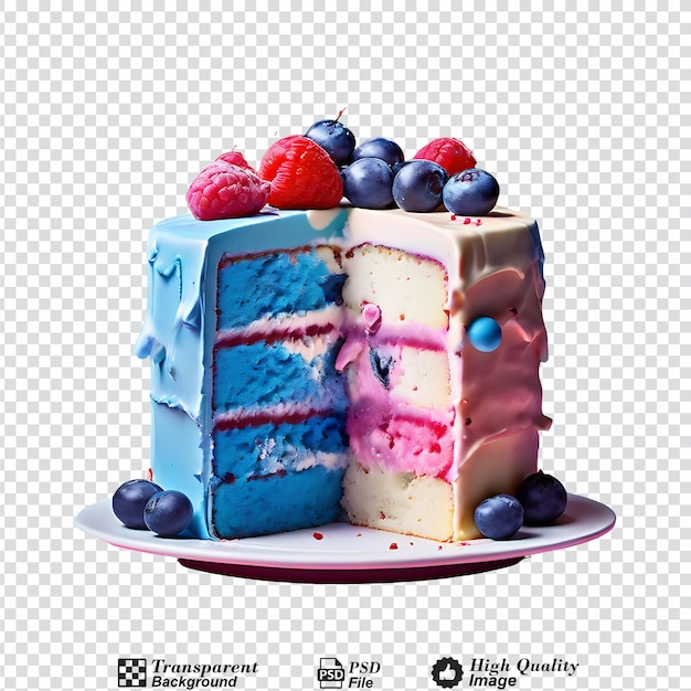 PSD gender revealing cakes isolated on transparent background