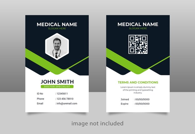 PSD general business id card medical concept