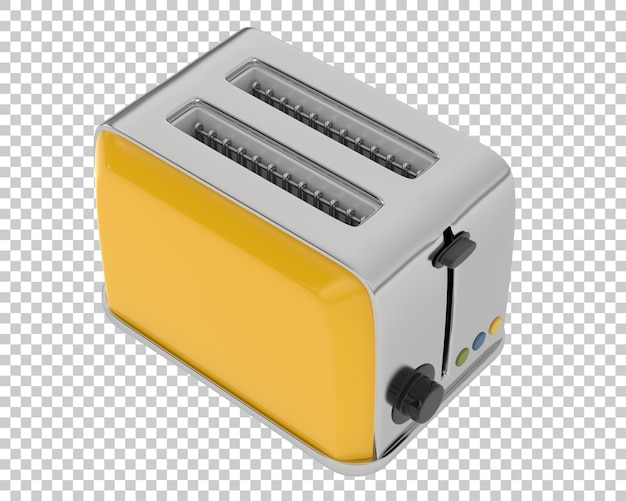 Generic toaster on transparent background 3d rendering illustration