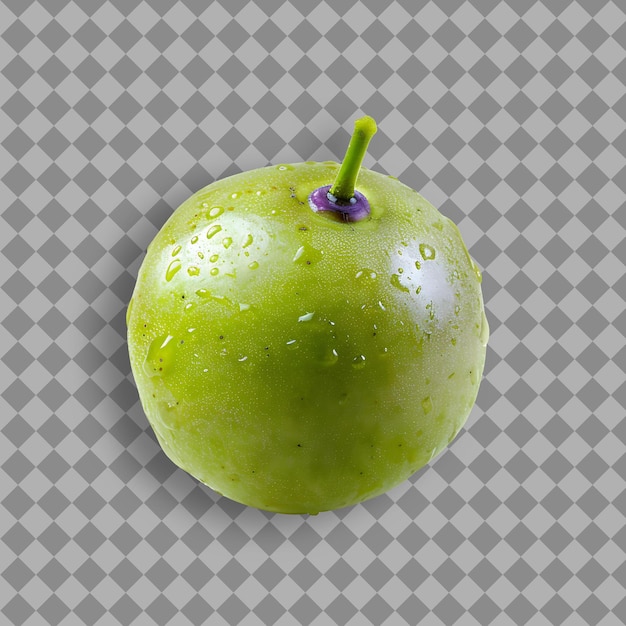 Genip Fruit With Small Round Shape and Green or Purple Color Isolated Fruit on Clean Background