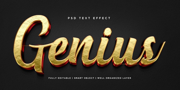 Genius 3d style text effect