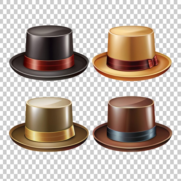 gentleman hat set illustration style