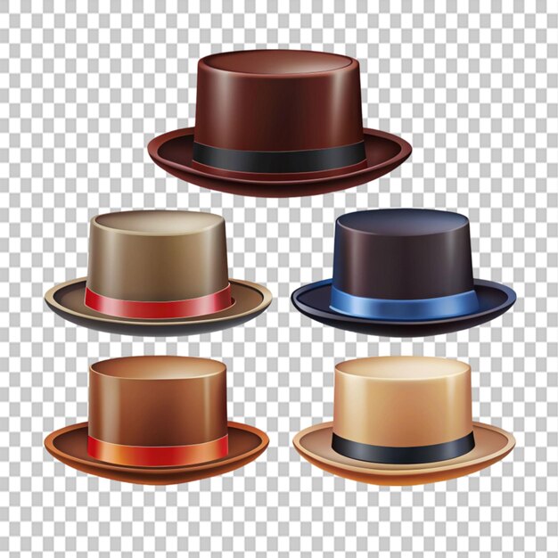 gentleman hat set illustration style