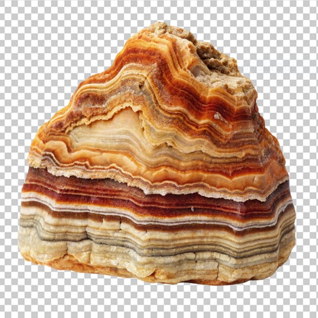 Geological formation on transparent background