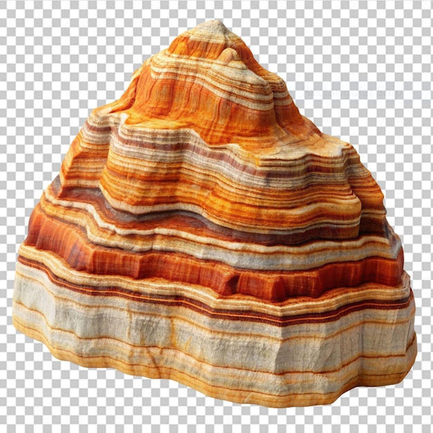 PSD geological formation on transparent background