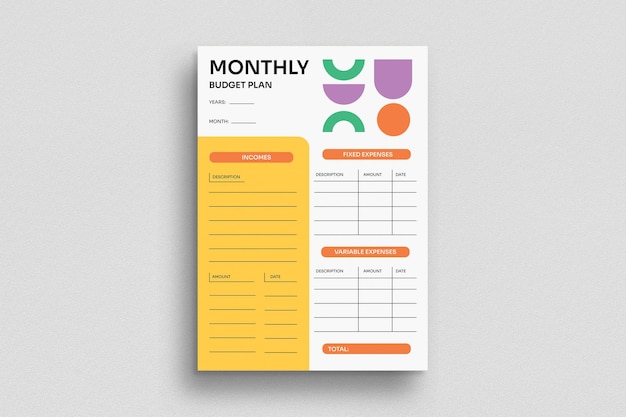 PSD geometric budget planner