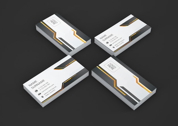 Geometric business card showcase