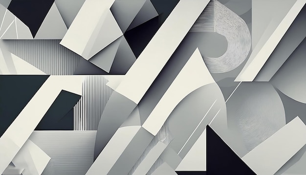 PSD geometric lines and shapes in shades of grey