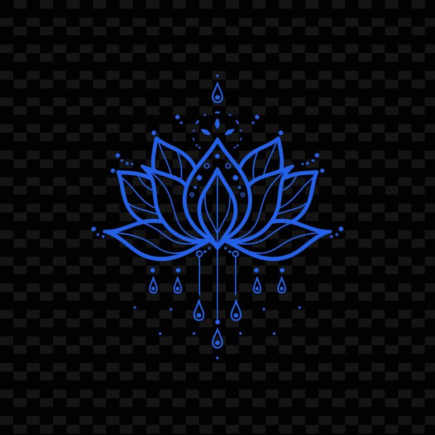 Geometric Lotus Symbol Logo With Decorativ Creative Vector Design of Nature Collection