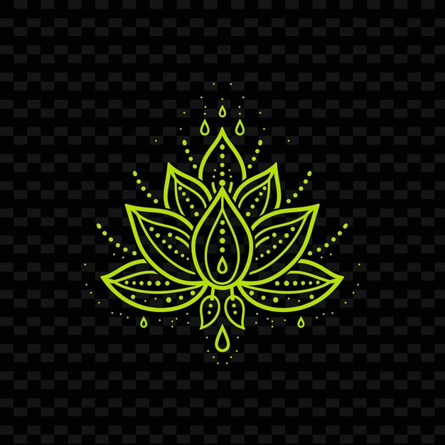 Geometric Lotus Symbol Logo With Decorativ Creative Vector Design of Nature Collection