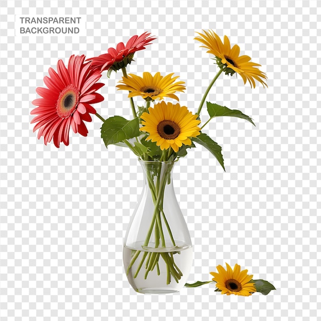 Gerbera Daisy Flower in PNG format with transparent background