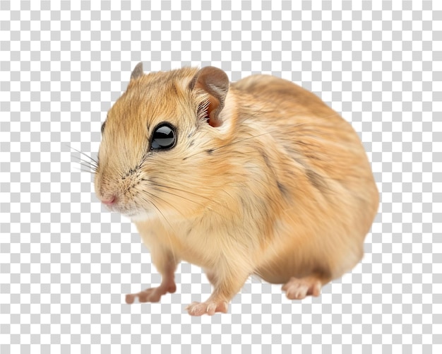 Gerbil find eating food on transparent background