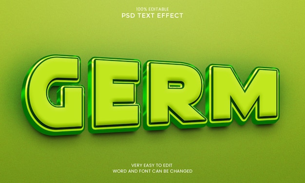 Germ 3d text effect