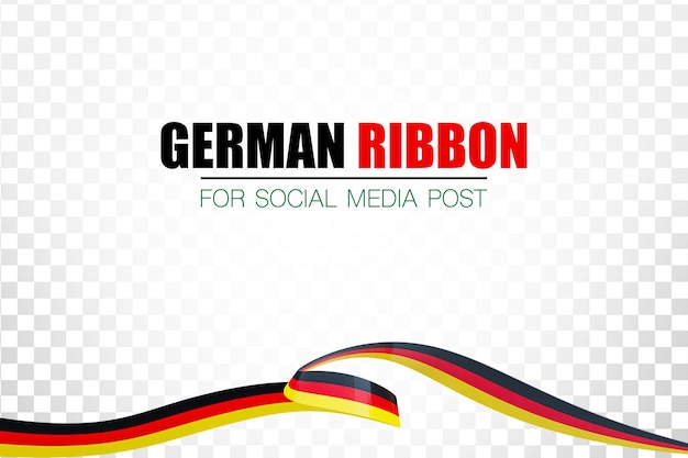 German Social media post ribbon