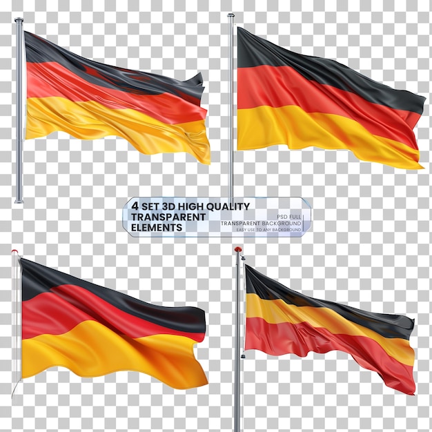 Germany flag vector illustration png isolated on transparent background