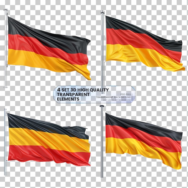 Germany flag vector illustration png isolated on transparent background