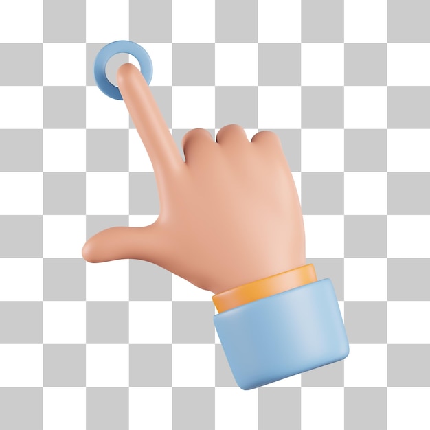 Gesture Press and Hold 3D icon