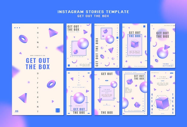 Get out the box instagram stories template