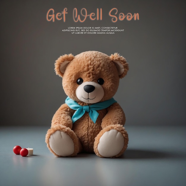 PSD get well soon lettering