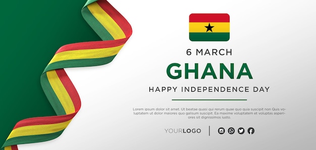 Ghana National Independence Day Celebration Banner, National Anniversary