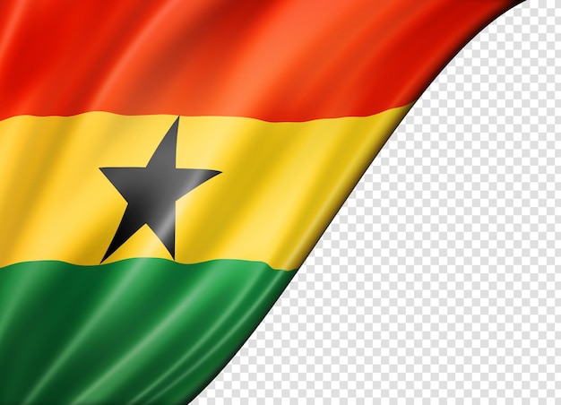 Ghanaian Flag flag isolated on white banner