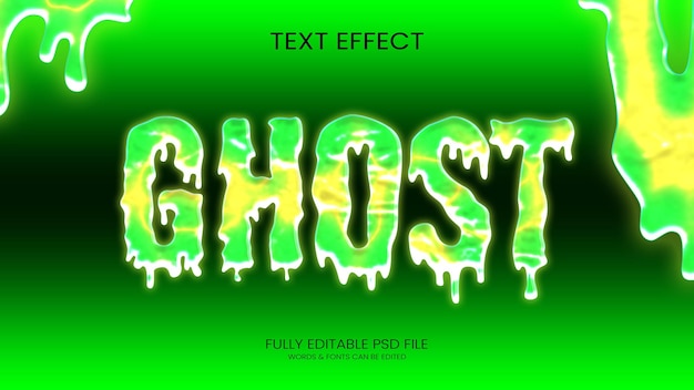 Ghost 3D editable text effect