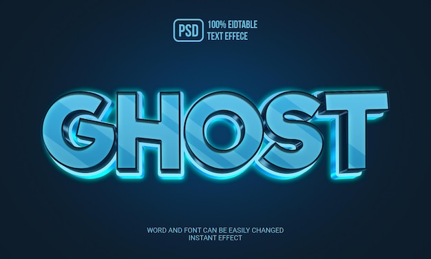 Ghost editable text effect