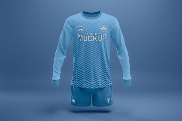 PSD ghost model soccer uniform mockup