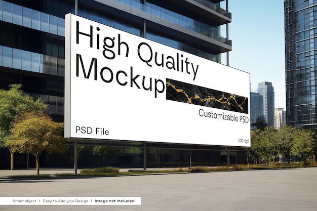 PSD giant horizontal billboard mockup psd