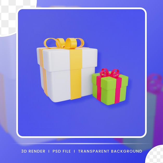 Gift 3D Icon Illustration