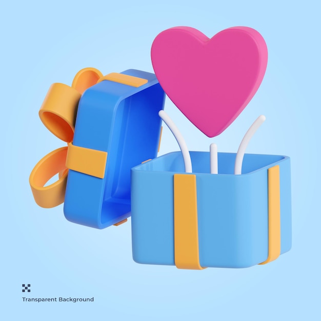 Gift Box 3d icon Illustration