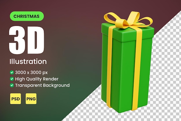 Gift box 3d icon render illustration