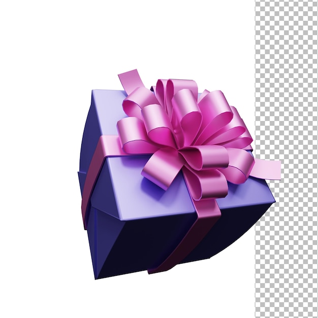 Gift box 3d render illustration