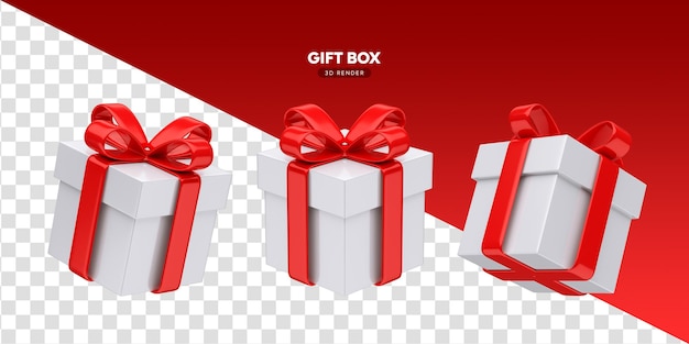 Gift box collection 3d render