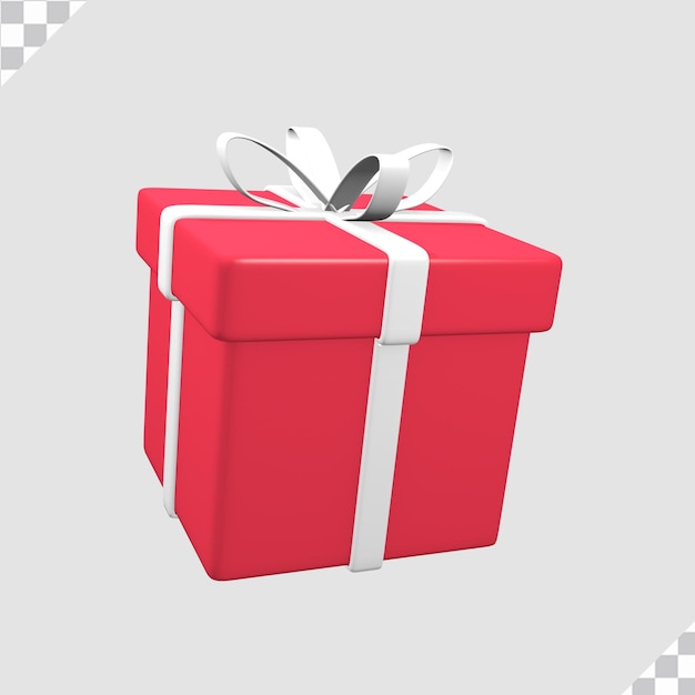 gift box concept with 3d ribbon