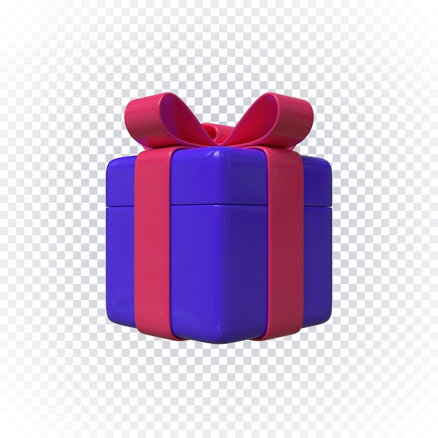 Gift box icon 3d render isolated