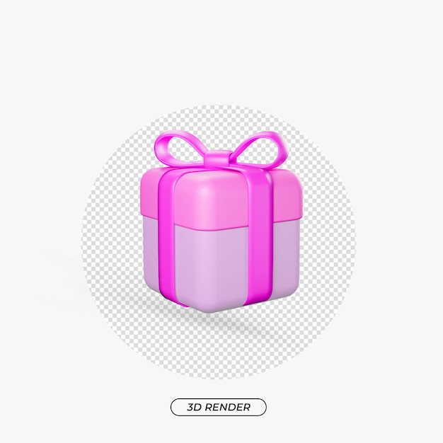 Gift box icon 3d rendering