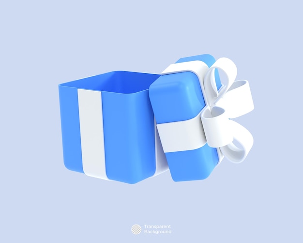 Gift box isolated 3d render illustration