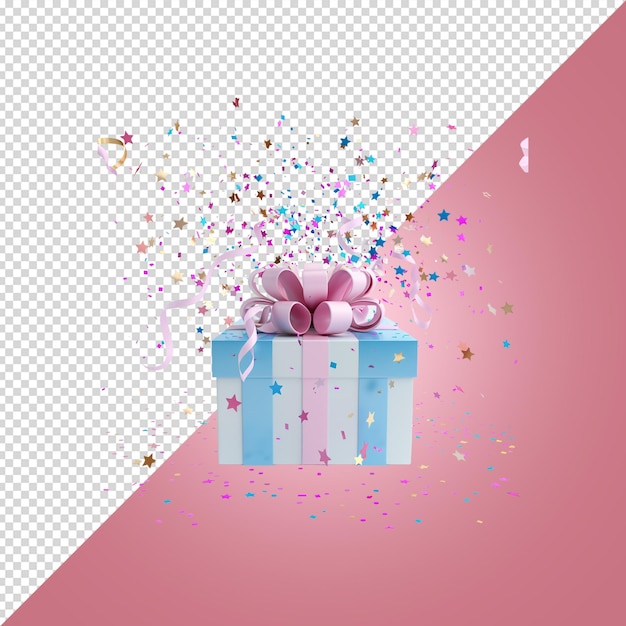 PSD gift box rendering