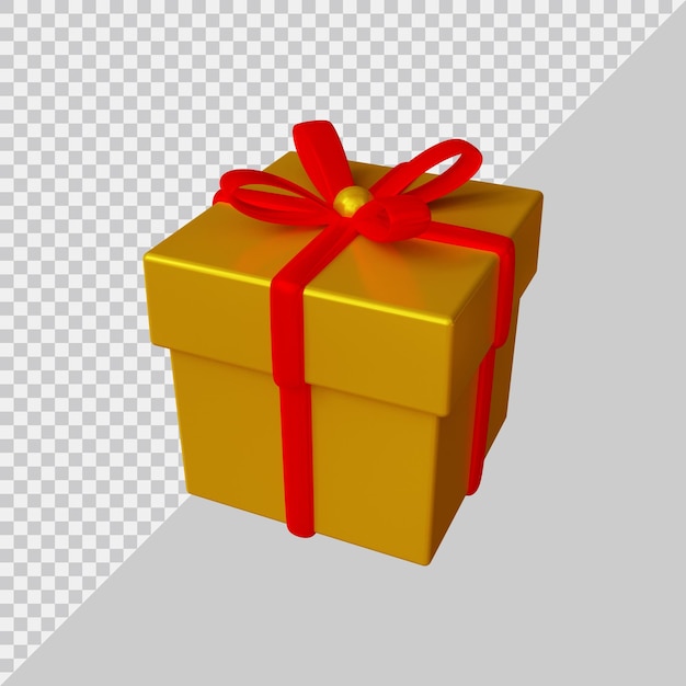 Gift box with 3d modern style