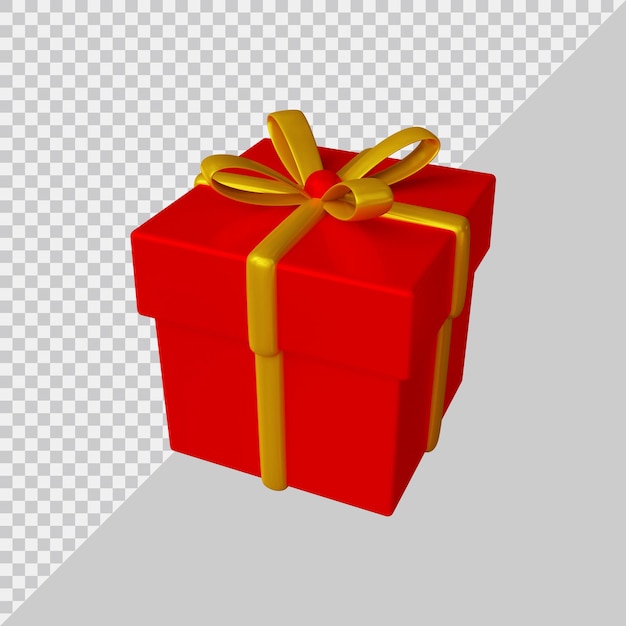 Gift box with 3d modern style