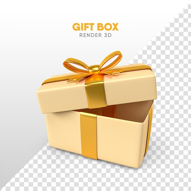 Gift box with bow in cartoon format for Christmas composition