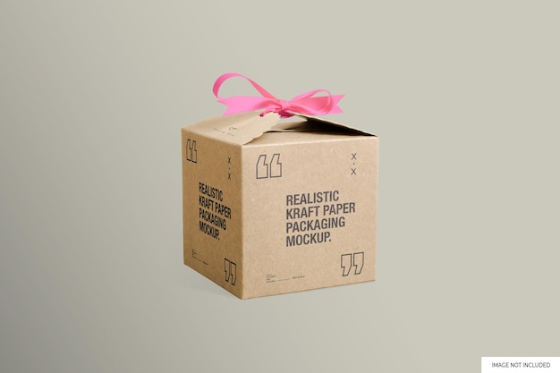 Gift box wrapped Mockup