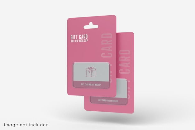 Gift card with holder mockup