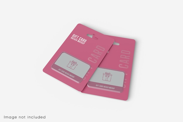 Gift card with holder mockup