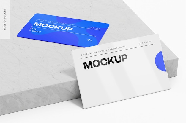 Gift Cards with Paper Holder Mockup