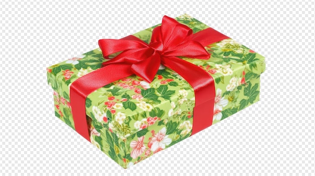 PSD a gift with a red bow on it