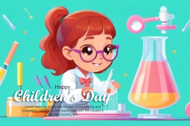 Giggles and Games Happy Childrens Day Template