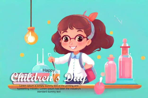 Giggles and Games Happy Childrens Day Template